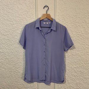Uniqlo Button-Up Blouse | Periwinkle | Size M